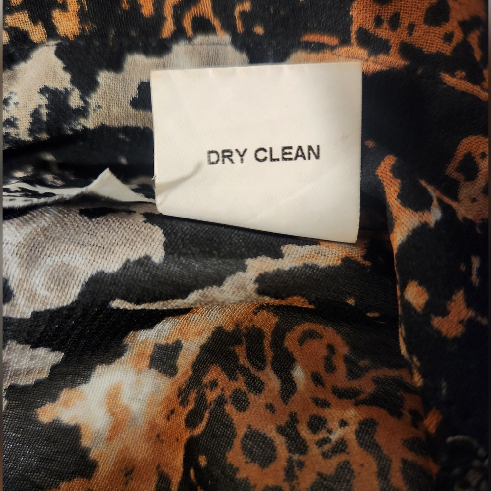 Vintage Erika Brooke Collection Women's Abstract High-Low Leopard Top | SIZE 6X - Picture 10 of 11